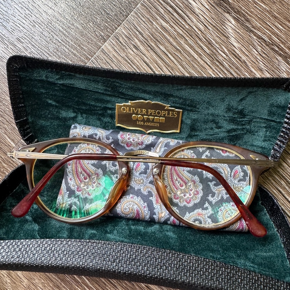 RARE MATSUDA ART DECO BRONZE & TORTOISE SHELL GLASSES - Picture 6 of 9